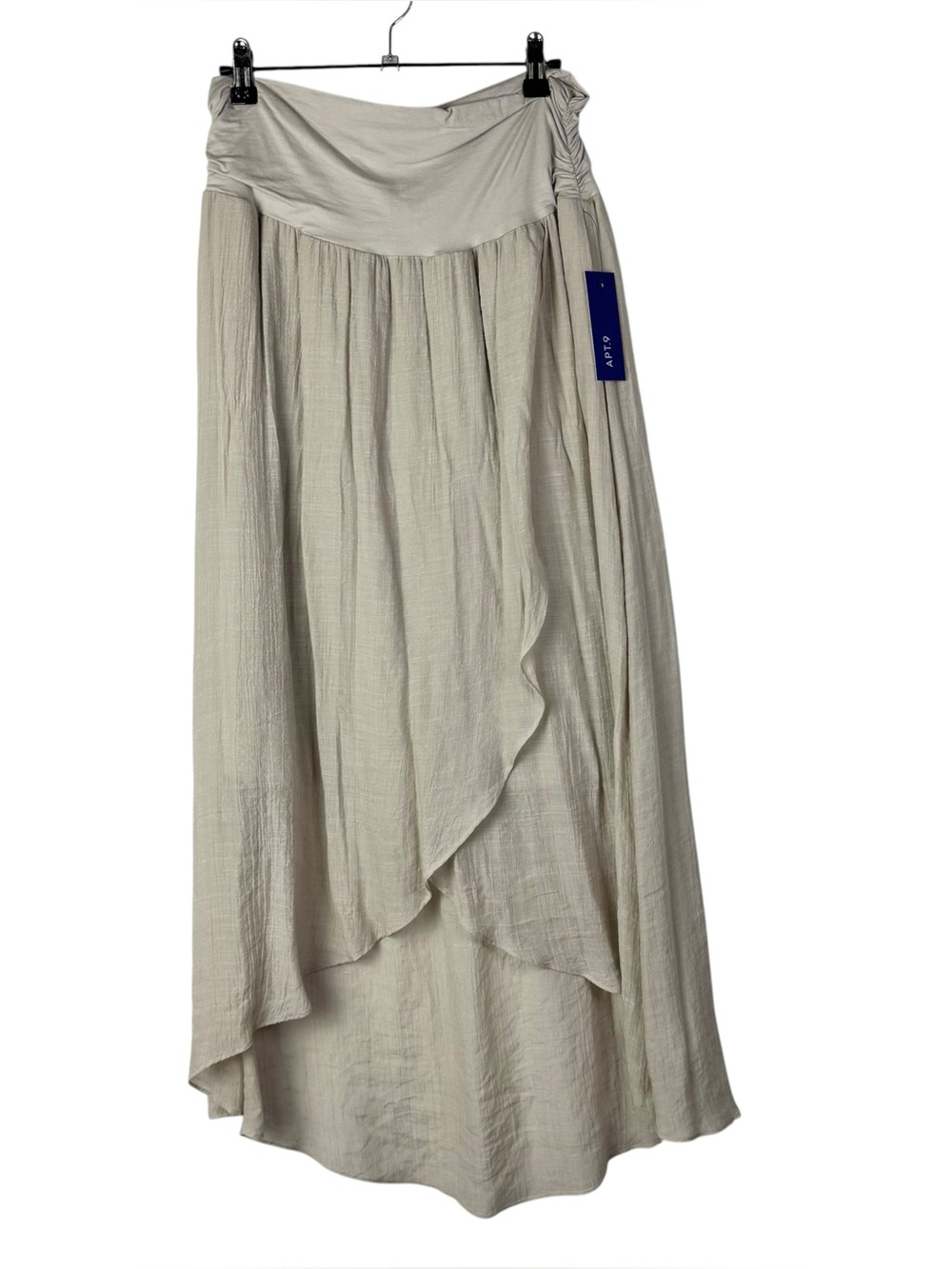 Apt. 9 Tan Asymmetrical Wrap Maxi Skirt L